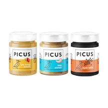 Picus Yer Fıstığı Ezmesi 300 G + Kaju Ezmesi 195 G + Siyah Tahin 210 G