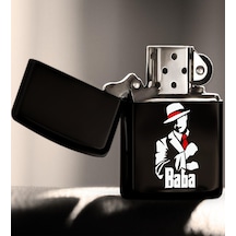 Bk Home Godfather Baba Tasarımlı Renkli Baskılı Benzinli Siyah Me N11.269