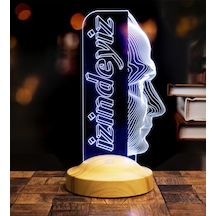 Atatürk Temalı Hediyelik Ürünler Atatürk İzindeyiz Gecelambası 3D Led Lamba, Atam İzindeyiz Sloganı, Ofis ve İşyeri Hediyesi