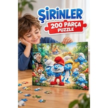 Şirinler 200 Parça Puzzle Yapboz Renkli Ve Eğlenceli Yüksek Baskı Kaliteli 33 X 48 Cm Puzzle