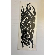 Tribal 1 Hafta Kalıcı Tam Kol Bacak Yapıştırma Geçici Dövme 46 Cm