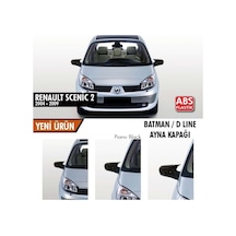 Sts Oto Aksesuar Renault Scenic 2 2004-2009 Batman Yarasa Ayna Kapağı Piano Black Abs Plastik (01)