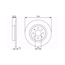 Opel Adam 1.4 Lpg 2012-2020 Bosch Arka Fren Diski N11.2231