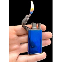 Mavi Timsah Desenli Çift Yanmalı Gazlı Çakmak 109265