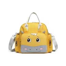 Novahub Sarı-746 Inek Dinosaurs Desenli Çantası Bebek Askılı Anne Altın - Qa Altın