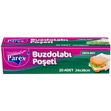 Parex Orta Boy Buzdolabı Poşeti 20'li 24 x 38 CM