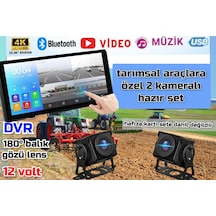 Dokunmatik Dvr 4k 1080p Video Müzik 2 Adet Ahd 180 Derece Kamera