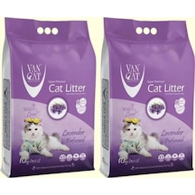 Vancat Lavanta Kokulu İnce Taneli Kedi Kumu 10 Kg 2 Adet