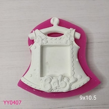 Yy0407 Kız Bebek Elbiseli Çerçeve Silikon Kalıp