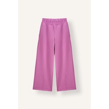 Defacto Önü Dikiş Detaylı Beli Lastikli Wide Leg Modal Eşofman Altı Kız Çocuk I3426a826aupr474 Mor-pr474