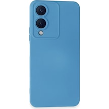 Uryport Vivo Y17s Kılıf Nano İçi Kadife Silikon - Mavi