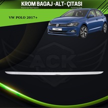Volkswagen Polo 2017+ Araca Özel Krom Bagaj Alt Çıtası Paslanmaz Çelik A+