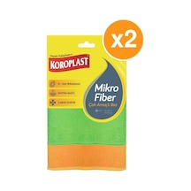 Mikrofiber Çok Amaçlı Bez, 2'li X 2 Paket, 36x38 Cm Ve 30x30 Cm Çok Renkli