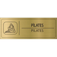 Mayeka Pilates İsimlik Altın Metal Kapı İsimliği Levhası Yönlendirme Tabelası