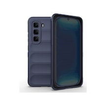 More Tr İnfinix Hot 50 4g Kılıf Esnek Tpu Oyuklu Arka Yüzey Tasarımlı Mtr Etnik Silikon Kapak - Lacivert