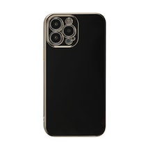 Apple iPhone  Uyumlu-  14 Pro Max Kılıf Volet Silikon - Siyah