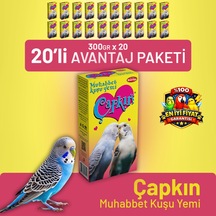 Çapkın Muhabbet Kuşu Yemi - 20 Adet 300 G