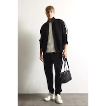Defacto Regular Fit Yan Biyeli Lastikli Paça Jogger Eşofman Altı E9665ax26aubk81 Siyah-bk81
