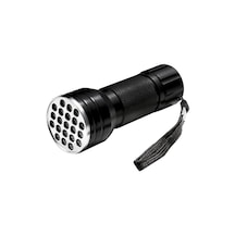 Harry Uv Işınlı 21 Led Ultraviyole Mor Işıklı Metal El Feneri Siyah