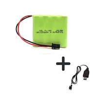 Tnl 4.8v 1300mah Siyah Soketli Ni-mh Oyuncak Araba Pili + Usb Şarj