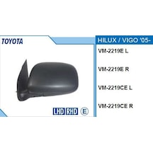 Dikiz Aynası Sağ Kromlu Toyota Hılux / Vıgo 05- Elektrikli Kromlu Kapak 1 Ad