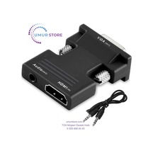 Ses Destekli Hdmı To Vga Kablo Çevirici Dönüştürücü