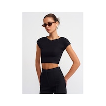 Dilvin 30528 Pamuk Ve Modal Karışımlı Crop Top Pink