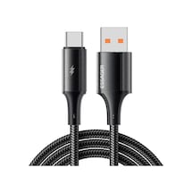 1 Metre 6a 120w Mega Hızlı Usb To Type C Şarj Data Kablosu, Akım,ısı Korumalı, Güçlü Kablo