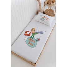 İsme Özel %100 Pamuk Bebek Ve Çocuk Tek Kişilik 165 X 225 Cm Pike Takımı-küçük Prens Beyaz