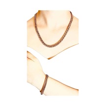 Vercetti Rose Gold Kalın Kolye Bileklik Set Rose Gold