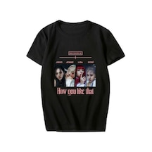 Noıssey Kırmızı Etiket Galashop Kpop Blackpınk T-shirt 17787 Siyah