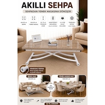 Juppo Üst Tabla Mdf Antiklayt Oval Köşe Alt Beyaz İçe K