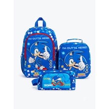 Sonic Anaokulu Çanta Seti Lisanslı Mavi