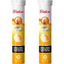 Balen C Vitamini + Çinko Efervesan 20 Tablet x 2 Adet