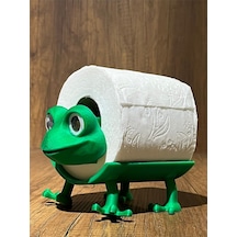 Kurbağa Peçetelik Tuvalet Kağıdı Standı Yeşil