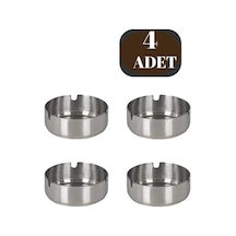 Küllük Metal Küllük Paslanmaz Çelik 4lü Kül Tablası Küllük Seti