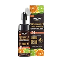 Wow Skin C Vitamini Yüz Yıkama Köpüğü Fırçalı Yüzde Doksan Sekiz Doğal İçerik Aydınlatıcı, Derin Temizlik, 150ml