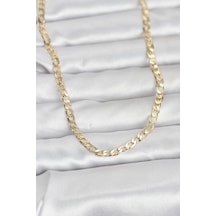 Cm 14k Gold Renk Zincir Model 60 Cm Kadın Kolye Çok Renkli Çok renkli