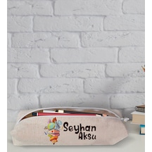 Çocuklara Özel İsimli Keten Okul Kalemliği-8