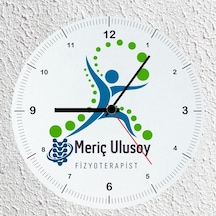 Kişiye Özel İsimli Fizyoterapist Cam Duvar Saati 30x30 Cm - Fizik Tedavi Ve Rehabilitasyon Meslek Hediyesi Çok Reenkli