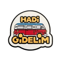 Hadi Gidelim Baskılı Ahşap Bardak Altlığı Çok Renkli