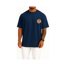 Bahriyeli Collection Oversize Tcg Gökçeada F-494 Cep Ve Sırt Tasarımlı Unisex T-shirt Lacivert