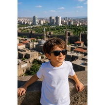 Uv400 Korumalı Çocuk Wayfarer Mavi/füme Çerçeve Yeni Sezon Unisex Güneş Gözlüğü Çok Renkli