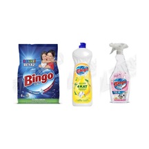 Bingo Tüm Renkler Deterjan 6 Kg+ Bulaşık Deterjanı 650 Ml + Toz 750 Ml 3'lü Set Diğer