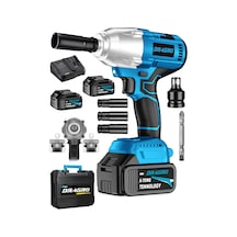 Dragro DRG-smn128 Mavi 88 V 5 Ah Somun Bijon Sökme Takma Sıkma Matkap Kömürsüz Akülü Vidalama Set