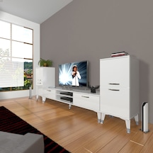 Decoraktiv Eko On2 Mdf Dvd Silver Tv Ünitesi Tv Sehpası Beyaz