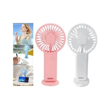 2 Adet Mini Fan,telefon Tutucu,portatif El Vantilatörü Pembe,beyaz 9,3x19cm