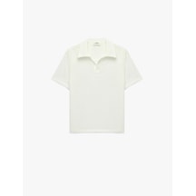 Koton Basic Kısa Kollu Oversize Polo Yaka Gömlek Beyaz 6skb60164tw