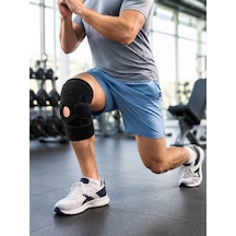 Sporcu Patella Dizliği Esnek Ligamentli Silikon Pedli Menisküs Diz Destek Bandajı - Lisinya