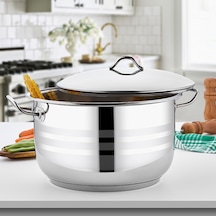 Gülsan 38 Cm Mega Battal Derin Tencere 18/10 Çelik 1112